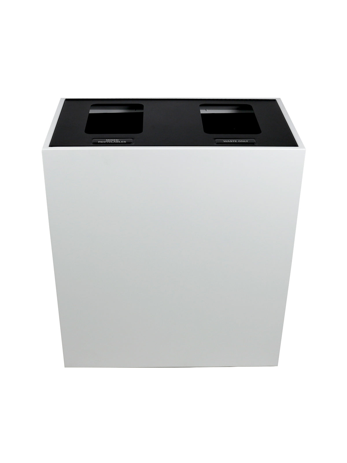 MEZZO - Double Stream, White Body, Hinged Black Lid with Full Openings