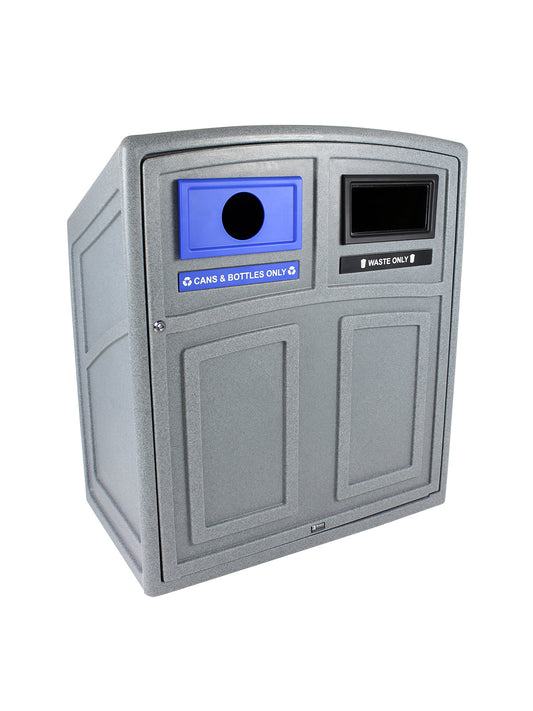 UPTOWN - Double - Kit - Cans & Bottles-Waste - Circle-Full - Greystone